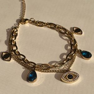 NWOT Evil Eye Bracelet- Tarnish Free